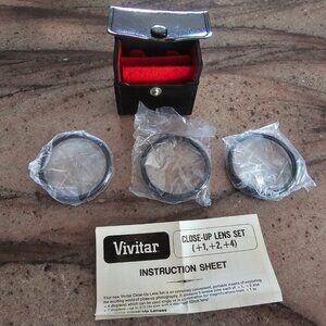 Vivitar Close-Up 55mm Lens Set (+1, +2, +3) Set